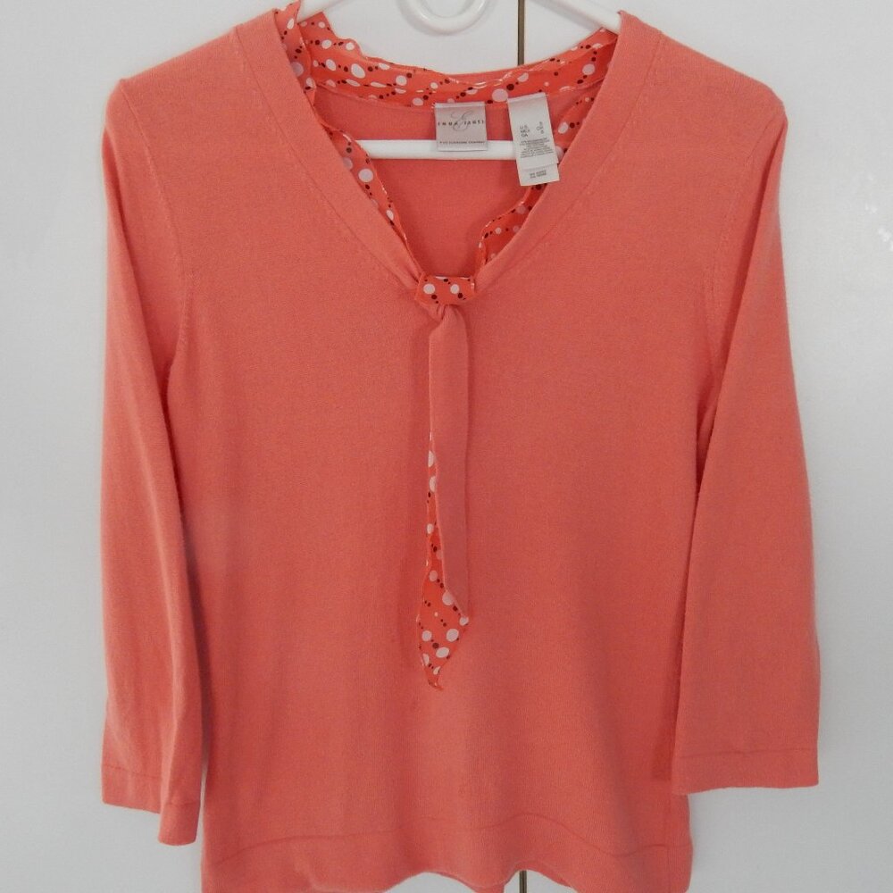 Emma James Sweater. Size small. Orange